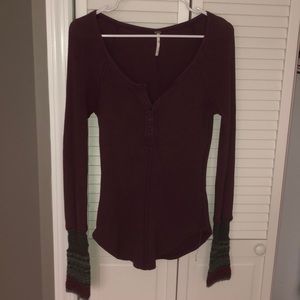 Free People Long Sleeve Thermal Top